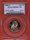 2002 S mint Sacagewea proof golden dollar coin