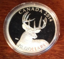 2014 White Tailed Deer in Canadian Mint capsule