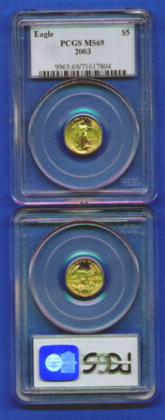 PCGS graded and certified American Eagle US gold coins